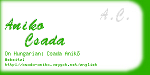 aniko csada business card